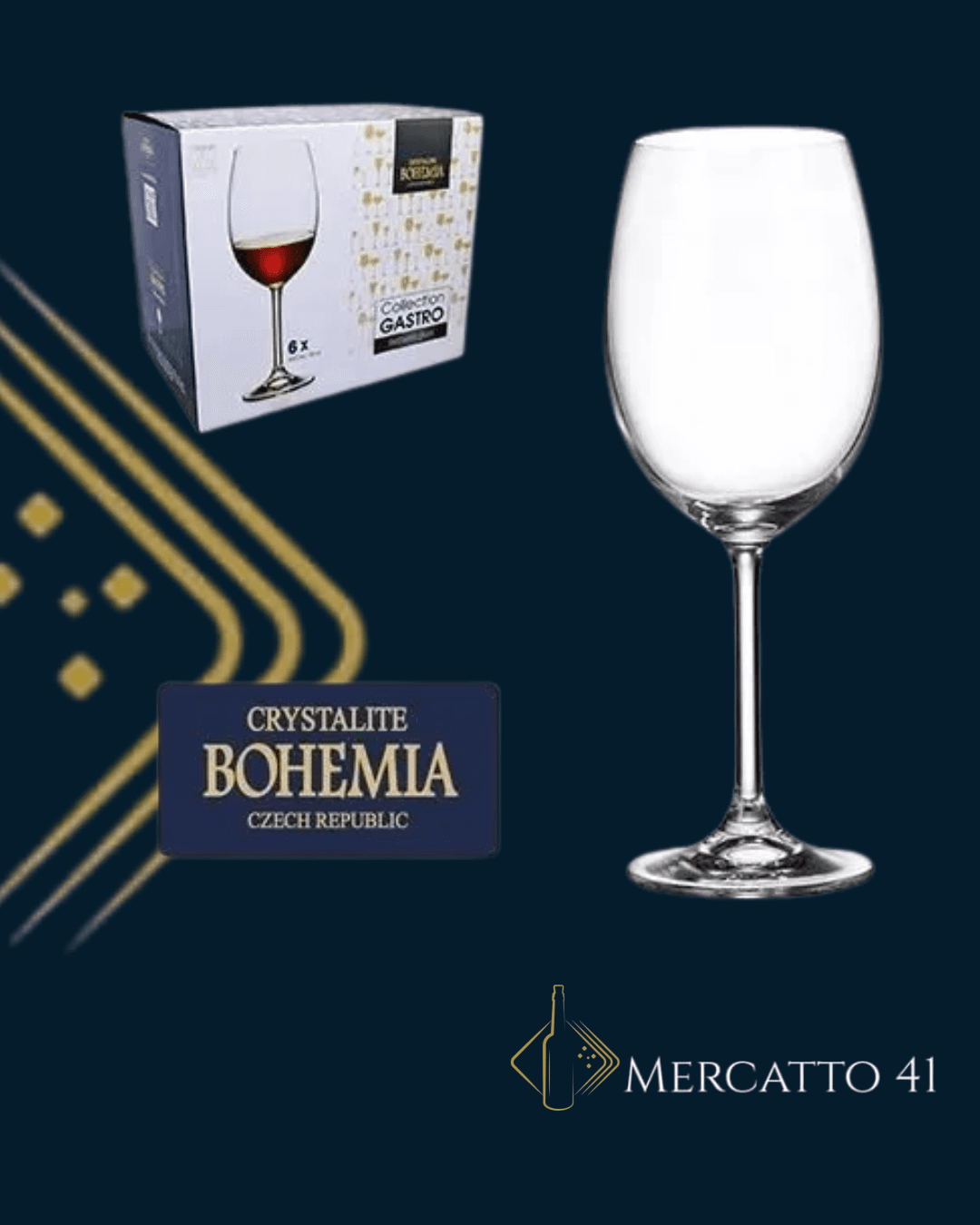 Conjunto de Taças Crystalite Bohemia Vinho 580ml — 6 Peças